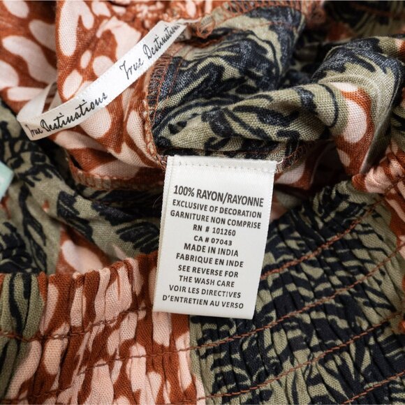 True Destinations Flare Pants Beach Coverup Wide Leg Tropical Palm Trees Small - Picture 10 of 11